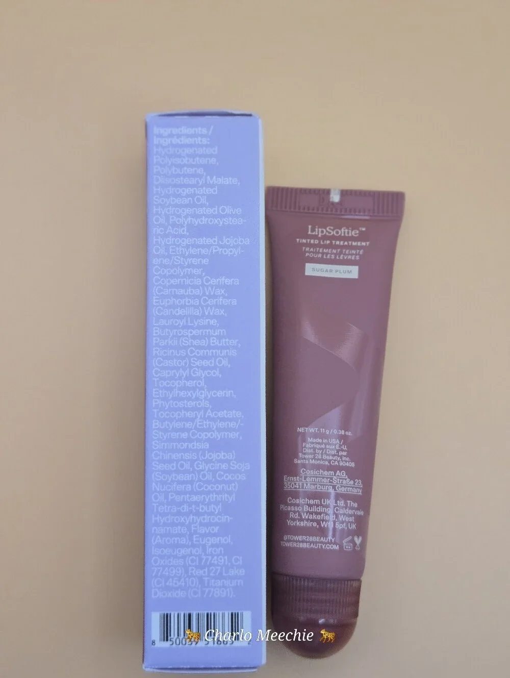NIB Tower 28 LipSoftie Tinted Lip Treatment - Sugar Plum